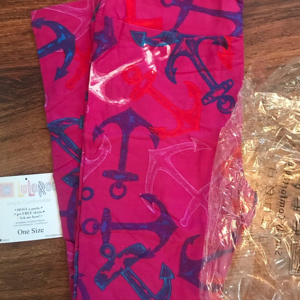 LuLaRoe OS leggings anchors NWT
